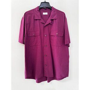 Saturdays New York City Hanley Short Sleeve Shirt Grape Wine size XXL